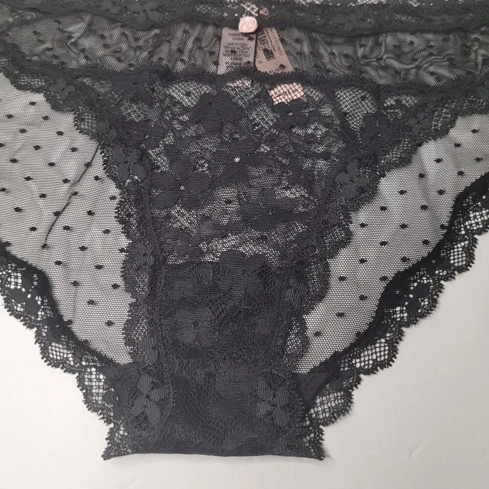 Victoria's Secret Black Lace Panties - Size XL